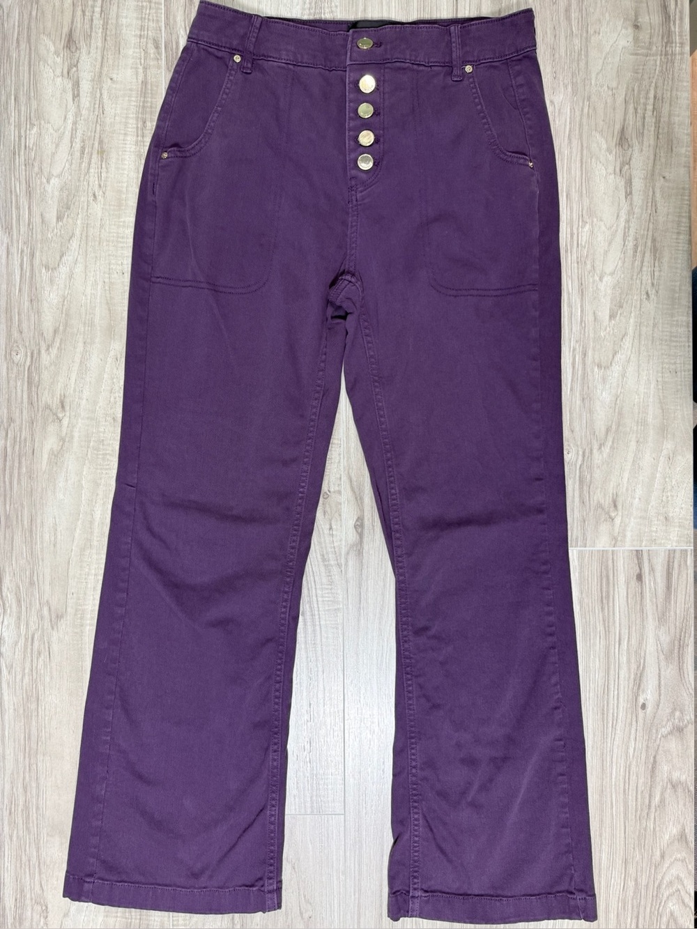 White House Black Market Extra High Rise Trousers in Deep Plum